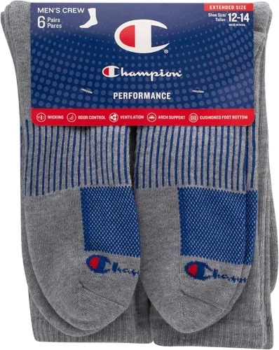 Vista 2 de Champion Calcetines deportivos para hombre, paquete de 6