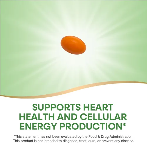 Vista 3 de Nature's Way CoQ10 con ubiquinona, apoya la salud del corazón*, apoya la producción de energía celular*, 100 mg por porción, 120 cápsulas blandas