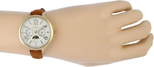 Vista 4 de Peugeot Reloj analógico de cuarzo 3053 chapado en oro de 14 quilates para mujer