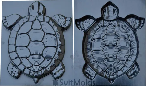 Vista 6 de SvitMolds Molde de bricolaje con forma de tortuga escalonada, molde decorativo de tortuga, molde de cemento para hormigón, manual personalizado