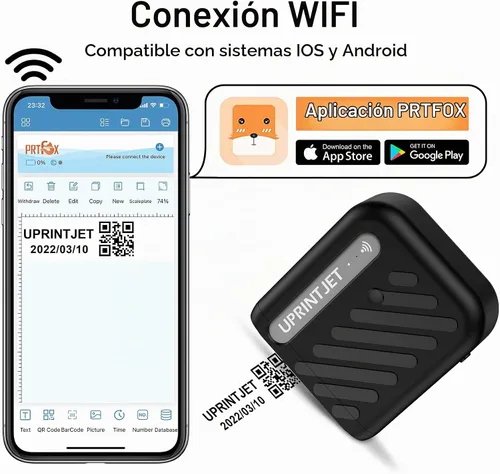 Vista 3 de B10 Mini impresora de inyección de tinta de mano para cualquier superficie, mini impresora de fecha codificador de inyección de tinta para fecha