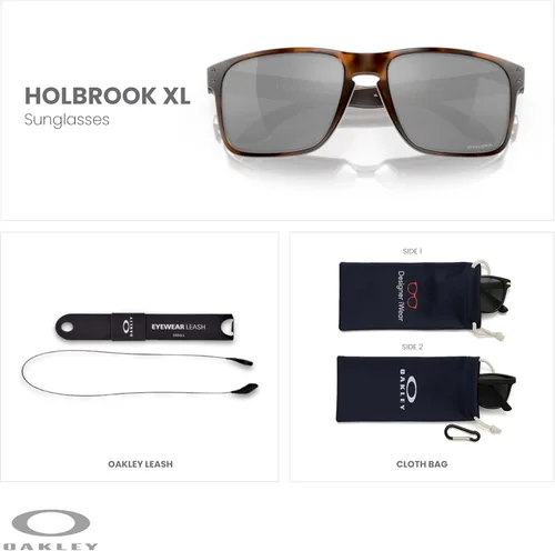 Vista 2 de Oakley Holbrook XL OO9417 Square Sunglasses For Men+ Bundle Accessory Leash Kit, Microfiber Pouch