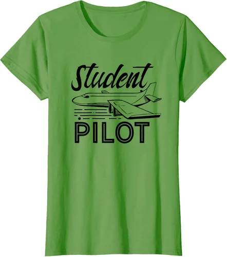 Vista 3 de Camiseta de aviación Aviador Aviador Student Pilot, Blanco