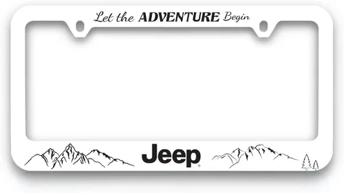 Vista 9 de Jeep Soporte de marco de matrícula de plástico negro - Deja que la aventura comience