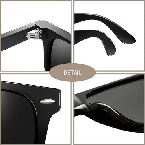 Vista 5 de Joopin Gafas de sol cuadradas polarizadas con protección UV para hombre y mujer