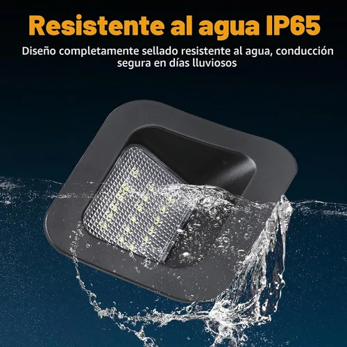 Vista 5 de KanSmart - Luz LED de matrícula para Dodge Ram 1500 2500 3500 2003-2018 OE 55078095AA, 6000K white, smoke lens, rear bumper tag lamp assembly