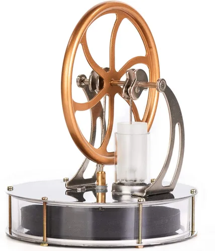 Vista 5 de Sunnytech Baja temperatura Stirling Mini motor de vapor vivo caliente LT001-BJ001