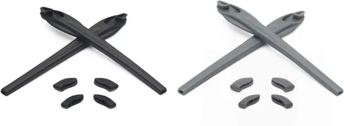 Vista 18 de Eye Opening Stuff Kits de goma de repuesto para auriculares y nariz compatibles con gafas de sol Oakley Flak 2.0/Flak 2.0 XL OO9188 Negro