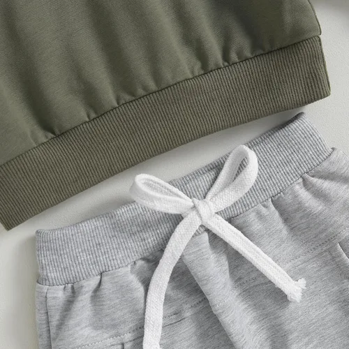 Vista 5 de CIYCUIT Conjunto de sudadera de manga larga y pantalones para bebé niño pequeño