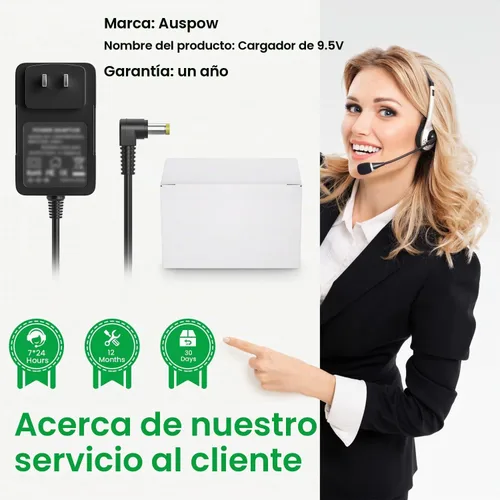 Vista 7 de Adaptador de corriente para teclado Casio de 9.5 V CC - Compatible con teclados Casio: ADE95100LU, LK-135, WK-225, CTK-2500, CTK-2400, CTK-2550
