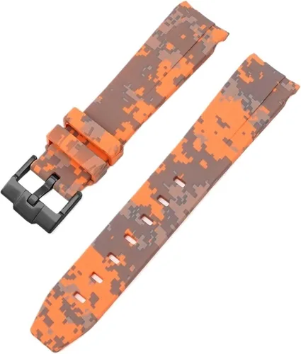 Vista 27 de Correa de camuflaje para Omega Moon Curvo Extremo Pulsera de goma de silicona Hombres Mujeres Sport Watch Band Accesorio 0.787 in