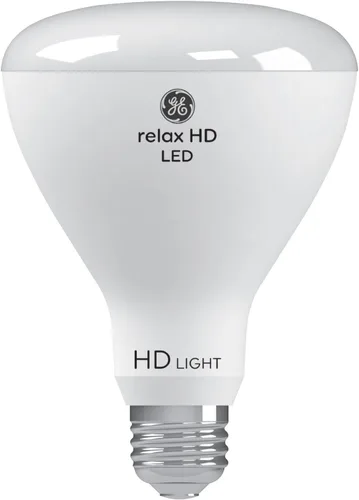 Vista 2 de Bombilla LED GE Relax, 65 vatios, blanco suave, BR30 para uso en interiores (paquete de 4)