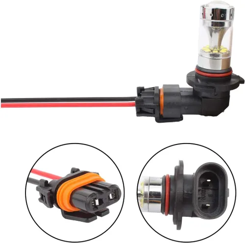 Vista 5 de TOMALL 9005 HB3 bulbo zócalos hembra adaptador cableado arnés conector para bombilla