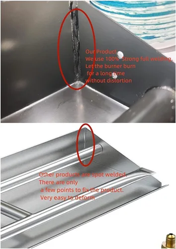 Vista 5 de 15"-28" Quemador de sartén para chimenea de gas Quemador de chimenea de gas Hogueras de gas Quemador de leña de propano (15 Pulgadas Dos Tubos)