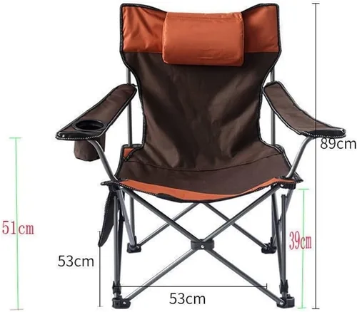 Vista 2 de Silla plegable Silla plegable reclinable para exteriores (naranja) (azul talla única)