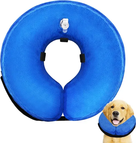 Vista 8 de Collar inflable del cono del perro, E-collar protector ajustable suave