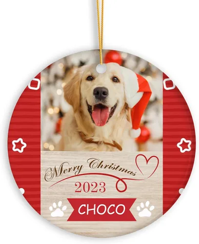 Vista 16 de Adorno personalizado de aniversario de boda, foto personalizada con nombre y fecha, adorno de aniversario de boda Navidad 2023, regalos de Navidad