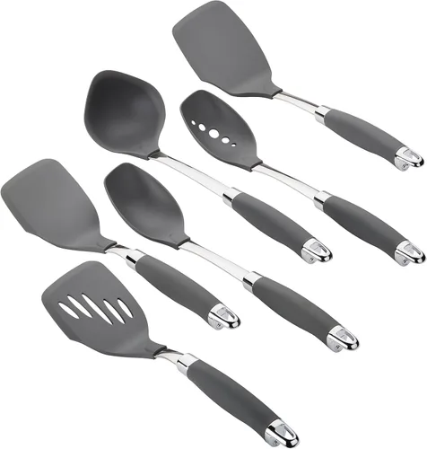 Vista 10 de Anolon SureGrip tenedor de carne de acero inoxidable/herramienta de cocina, 13.25 pulgadas, gris, 46288
