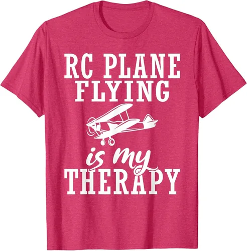 Vista 30 de RC Plane Flying is My Therapy RC Plane T-Shirt Asphalt Grey