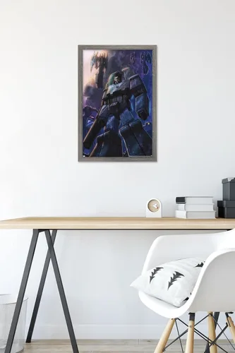 Vista 6 de Trends International Hasbro Transformers - Póster de pared Decepticons, 14.725 x 22.375 pulgadas, versión enmarcada de madera de granero