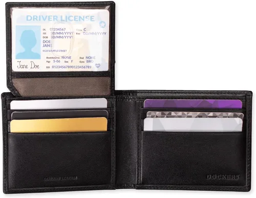 Vista 33 de Dockers Mens piel Capacidad extra Slimfold Bifold Wallet