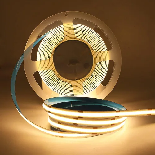Vista 13 de COB - Tira de luces LED, 1.6 ft/1.6 pies, flexible, flexible, flexible, flexible, tira de luces LED COB DC 5 V 320 LEDs/m, blanco cálido, 3000 K