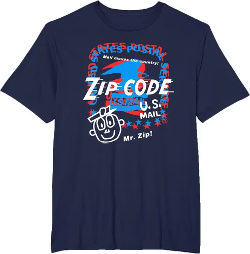 Vista 17 de USPS Camiseta con collage Mr. Zip, Negro, S
