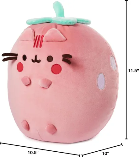 Vista 7 de GUND Pusheen Squisheen - Peluche perfumado de fresa, juguete esponjoso para edades de 8 años en adelante, rosa, 11 pulgadas
