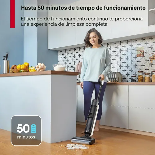 Vista 3 de Ultenic Aspiradora y trapeador inalámbrico en seco y húmedo, Combo de aspiradora y trapeador con auto-limpieza, 50 minutos de duración, detección