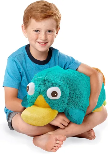 Vista 4 de My Pillow Pets Authentic Disney Perry - Almohada plegable de felpa, 18 pulgadas, tamaño grande