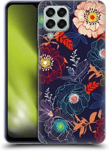 Vista 13 de Head Case Designs Officially Licensed Haroulita Blue Red Ethnic Pattern Gel Case [Military Grade Protection] Compatible with Samsung Galaxy M33