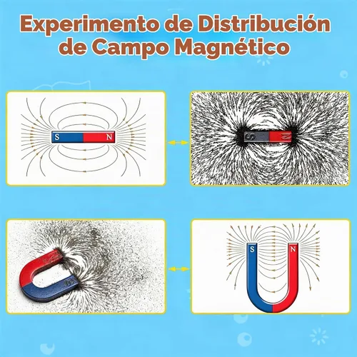 Vista 5 de EXBEPE Kit de imán de laboratorio de ciencia grande, conjunto de experimentos de electroimán de física para educación escolar, herramientas
