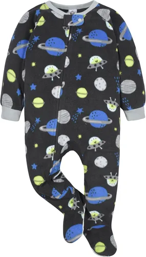 Vista 3 de Gerber Baby Boys' Toddler Loose Fit Flame Resistant Fleece Footed Pajamas 2-Pack