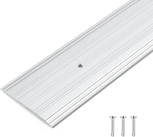 Vista 18 de Tandefio 2 unids 4" X 1/4" X 36" aluminio Saddle puerta umbral, plata Plateado