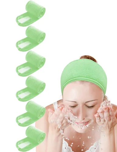 Vista 7 de EUICAE Diadema de spa, paquete de 5 toallas negras para la cabeza, antideslizantes, elásticas, lavables para maquillaje, lavado facial, tratamiento