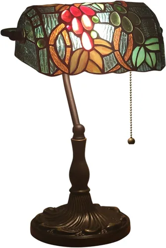 Vista 34 de Lámpara de escritorio Bankers Lámpara, Vintage, Mesa, Lámparas de noche, Lectura para Oficina de Estudio, Base de Aleación, W11 H15, Barroco Verde