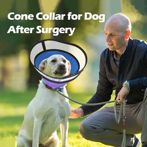 Vista 7 de Conos para perros medianos y grandes, alternativa de collar de cono suave para después de la cirugía