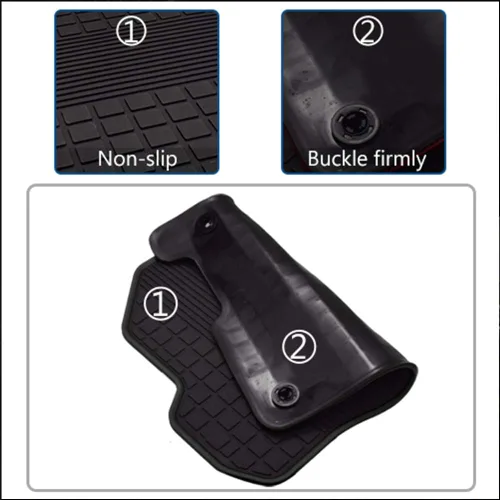 Vista 4 de Alfombrilla de goma para automóvil, ajuste personalizado para Ford Escape 2013, 2014, 2015, 2016, 2017, 2018, 2019, inodoro, lavable, resistente