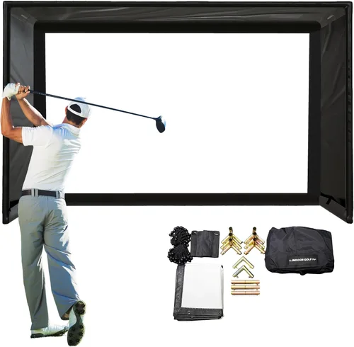 Vista 11 de The Indoor Golf Shop DIY Golf Simulator Enclosure - Easy-Setup Golf Simulators for Home - Includes SIGPRO Premium Impact Golf Screen, Enclosure