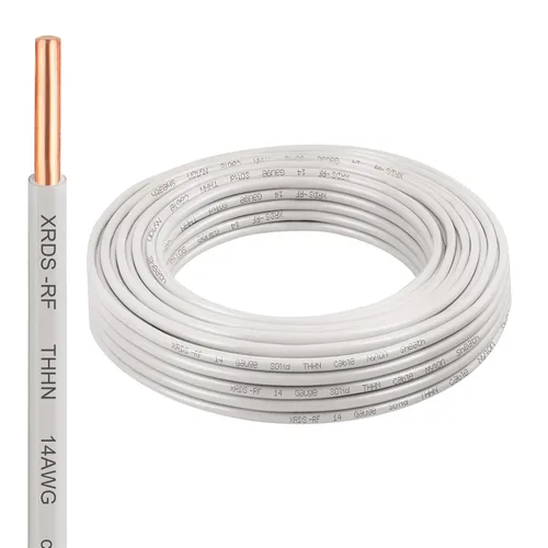 Vista 15 de Cable THHN 25 pies, Conductor Único de Cobre Desnudo, Cable Eléctrico Rojo 10AWG, Cable de Construcción Sólida de 600V con Funda de Nylon