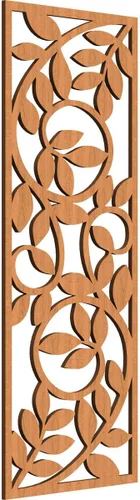 Vista 102 de 9 3/8"W x 24 3/8"H x 1/4"T Utica Decorativo Fretwork Madera Paneles de Pared, Abedul