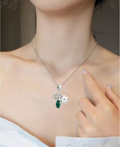 Vista 7 de Brillante dije de cumpleaños con piedra natal de enero a diciembre de 12 meses, compatible con pulseras y collares Pandora