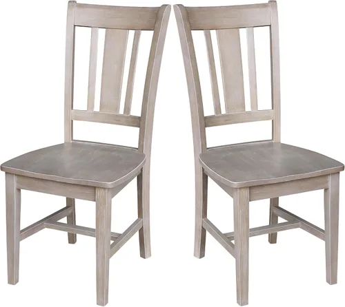 Vista 18 de International Concepts - Juego de dos sillas de comedor San Remo Splatback, color blanco