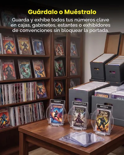 Vista 11 de Protectores rígidos superiores para cómics modernos, fundas protectoras rígidas para almacenamiento y exhibición de cómics, paquete de 10 Mangas
