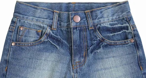 Vista 6 de Bienzoe Jeans de cintura ajustable para niños vaquero de cintura baja rasgada de algodón recto