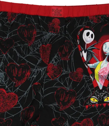 Vista 5 de Nightmare Before Christmas Jack and Sally - Calzoncillos tipo bóxer para hombre Negro