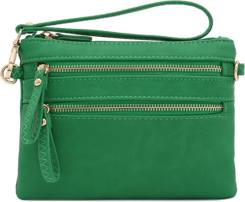 Vista 73 de Bolso de hombro cruzado con múltiples bolsillos y cremallera y correa de muñeca pequeña