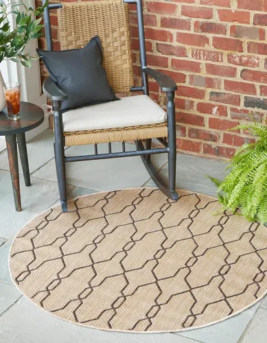 Vista 29 de Unique Loom Outdoor Trellis Collection - Alfombra de área con diseño de enrejado (2 x 6 pies 1 pulgada, azul/marfil)
