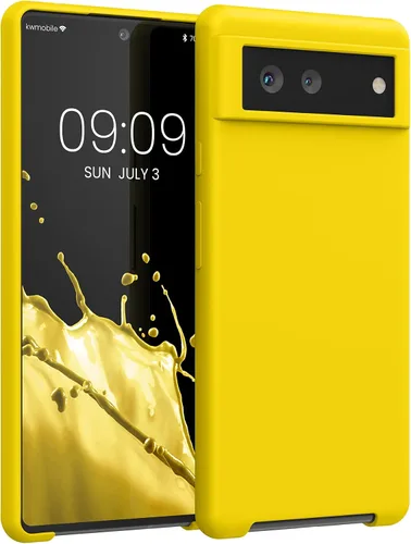 Vista 62 de kwmobile Funda Compatible con Google Pixel 6 Pro - Funda de teléfono de silicona TPU con acabado suave - Azul Arrecife