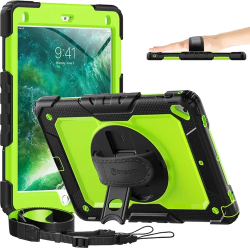 Vista 15 de Timecity - Funda para iPad de 6ª y 5ª generación, 9,7 pulgadas, 2018/2017, con soporte giratorio, silicona, carcasa protectora de PC de repuesto